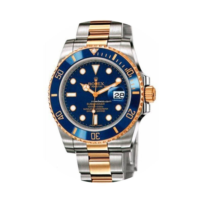 Rolex Submariner Oro Acciaio Lunetta Blu...
