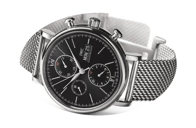 IWC Portofino Chronograph Milanaise-Stah...
