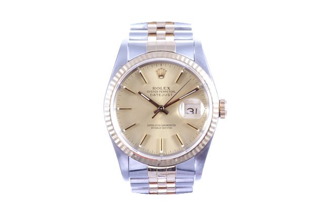 Rolex Mens 18k/SS Datejust with Champagn...