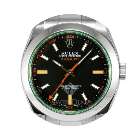 Rolex Milgauss Stainless Steel Green Cry...