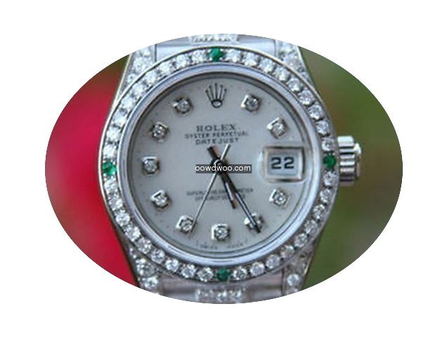 Rolex Ladies 18k White Gold President Di...