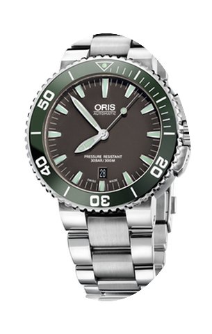 Oris Aquis Date, Ceramic Top Ring, Steel...