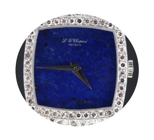 Chopard for lady's white gold, lapiz laz...