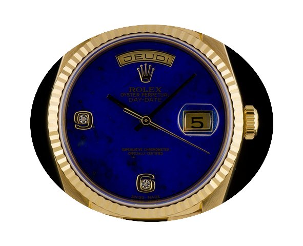Rolex 18k Y/G O/P Rare Lapis Lazuli Diam...