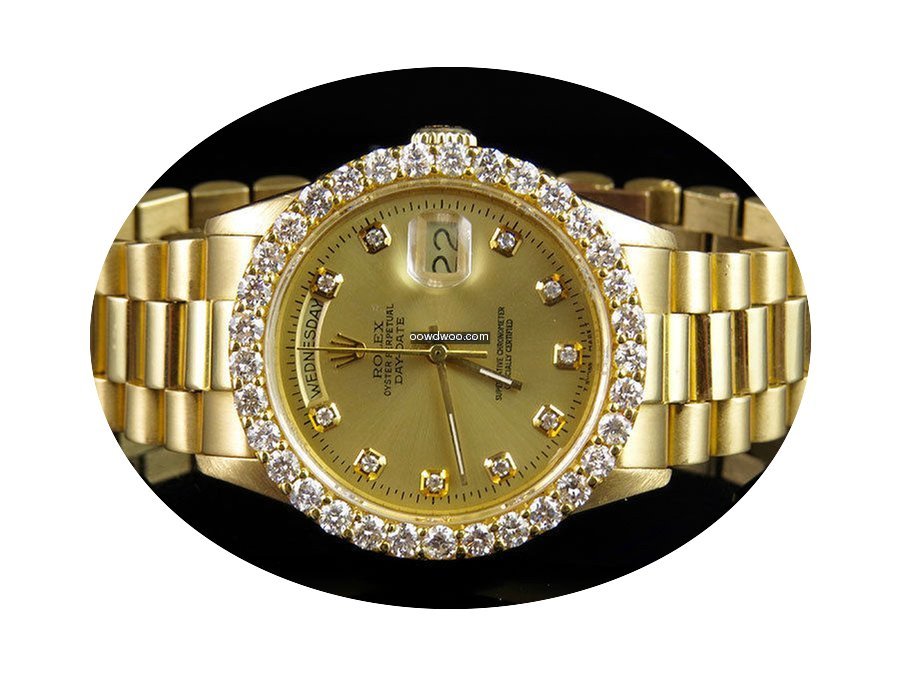 Rolex 18K Mens Yellow Gold Rolex Preside...