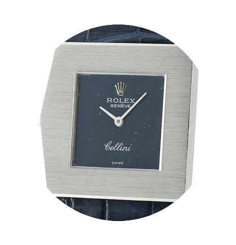 Rolex King Midas 18k White Gold 28mm Blu...