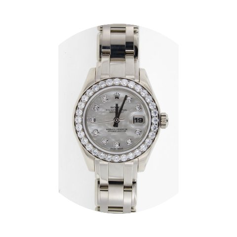 Rolex Pearlmaster 80299 Ladies White Gol...