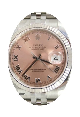 Rolex Datejust 36 116234-PNKRFJ Pink Rom...