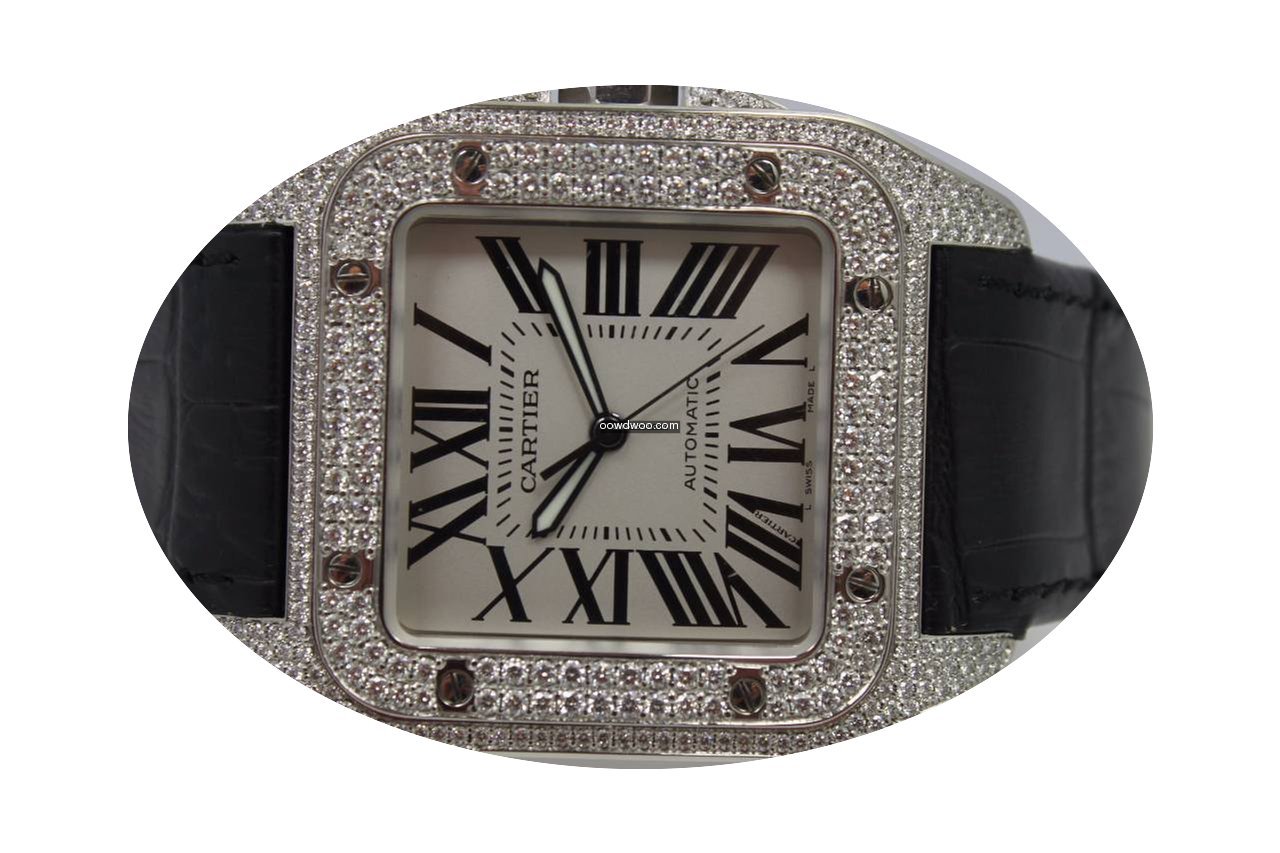 Cartier Santos 100 Diamond Set...