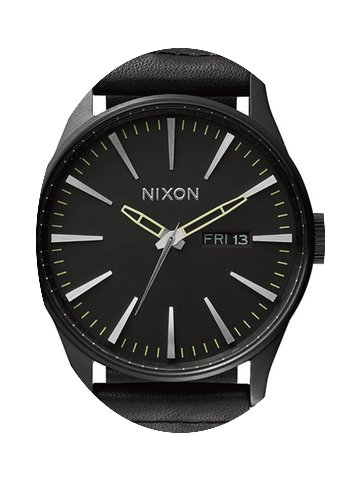 Nixon A105-1928 Sentry Leather All Black...