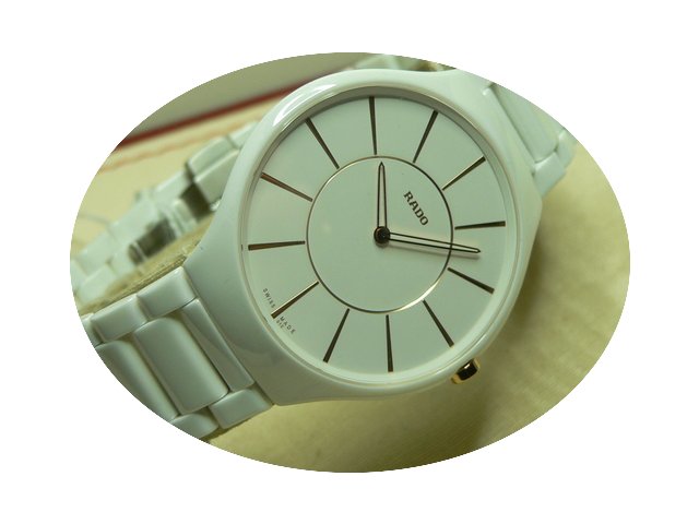 Rado Thinline White lady Creramic Quarz...