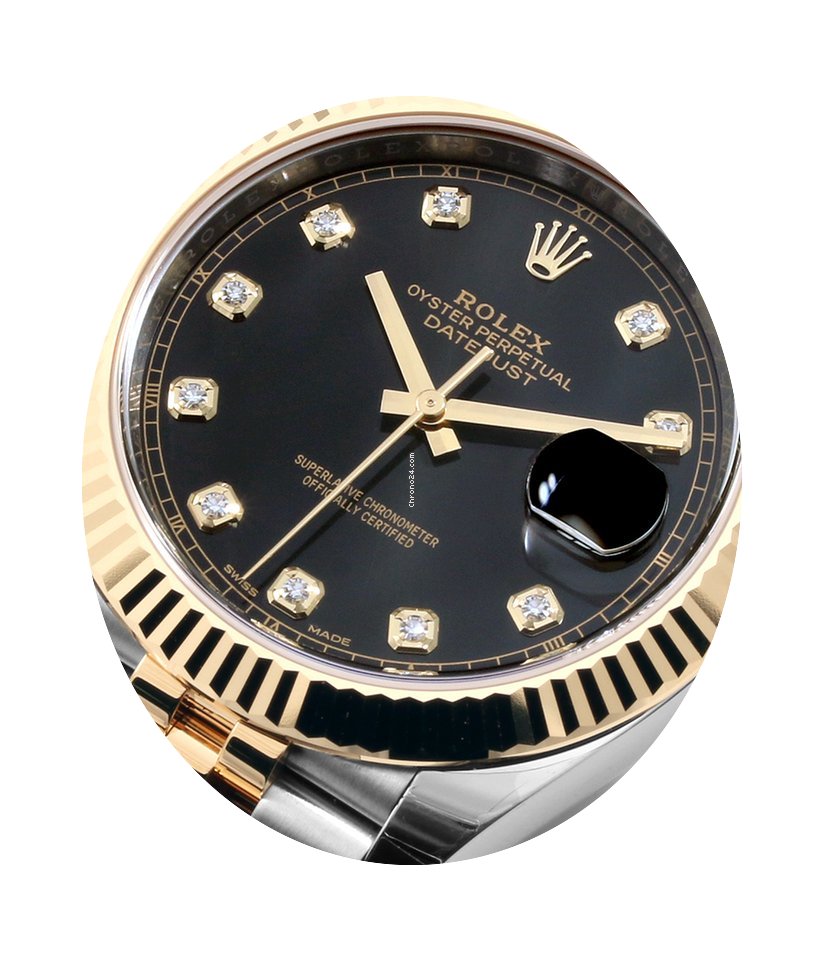 Rolex 41mm TT Datejust Factory Black Dia...