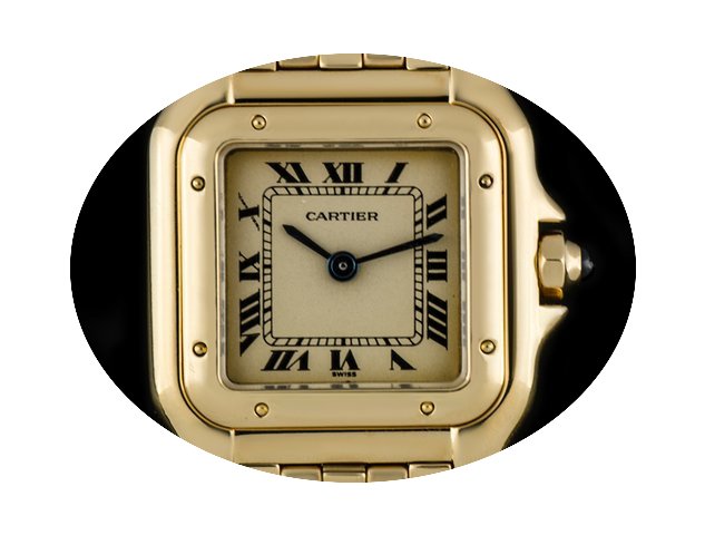 Cartier 18k Yellow Gold Ivory Dial Panth...