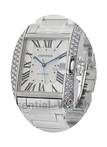 Cartier Tank Anglaise Large with Diamond...