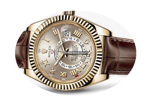 Rolex Sky-Dweller yellow gold case...