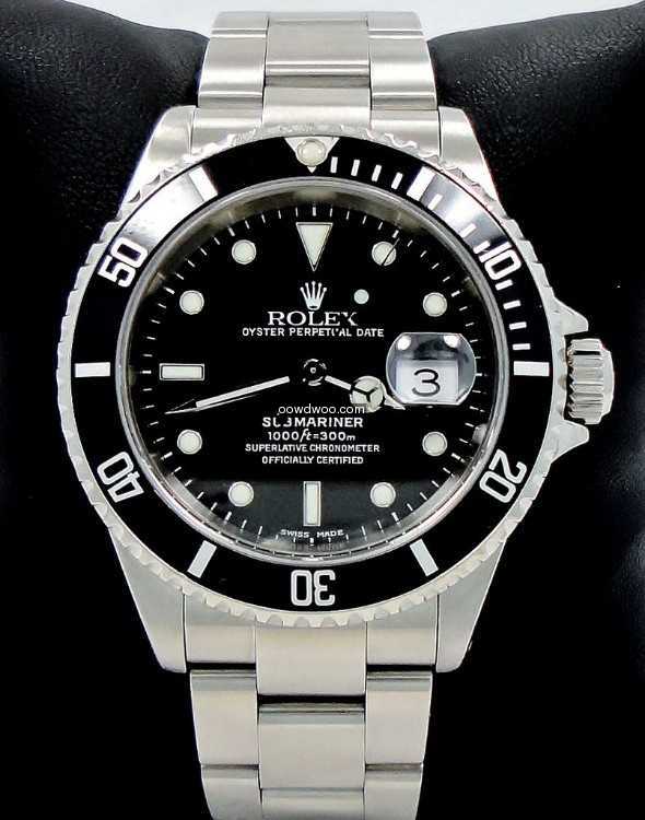 ROLEX Submariner 16610 Oyster Date SS Bl...