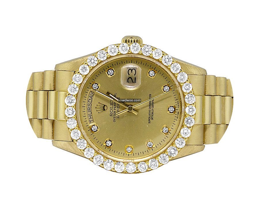 Rolex 18K Mens Yellow Gold Rolex Preside...
