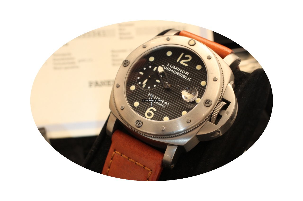 Panerai submersible titanium tritium dia...