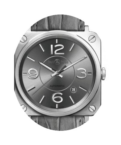 Bell & Ross BR S Officer Ruthenium N...