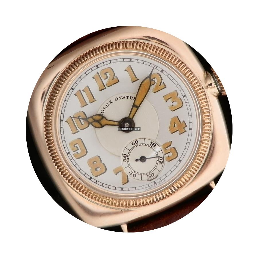 Rolex The first OYSTER CUSHION 9K ROSE S...