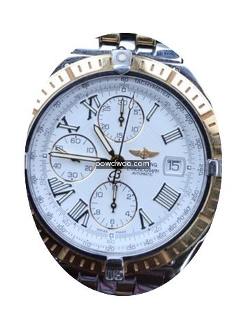 Breitling Crosswind White Roman 18 K Gol...