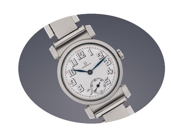 Omega Enamel dial stainless steel 'Scara...