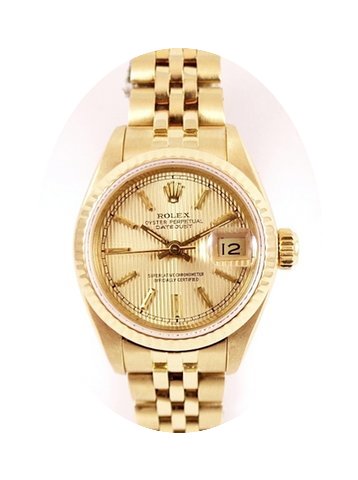 Rolex Lady Datejust Yellow Gold Champagn...