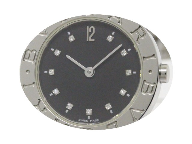 Bulgari Polished Tubogas Diamond Steel Q...