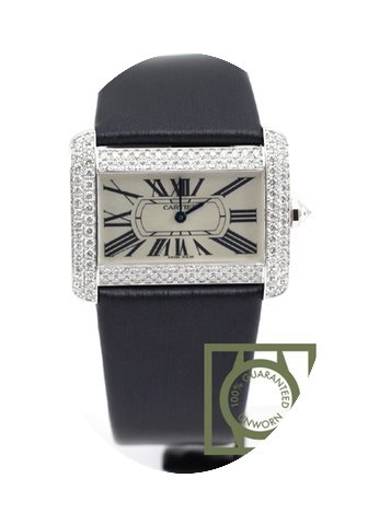 Cartier Tank Divan 18K white gold diamon...