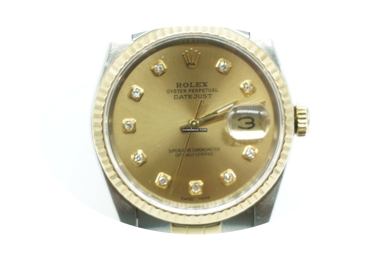 Rolex Datejust 36 Diamond Champagne Dial...