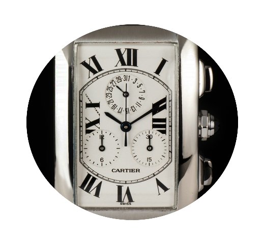 Cartier 18k W/G Tank Americaine Chronofl...