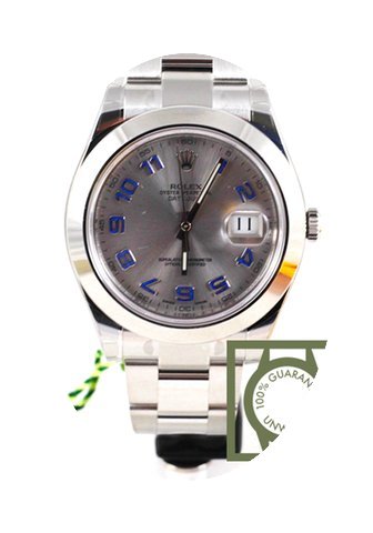 Rolex Datejust II silver dial blue arab ...