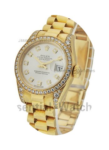 Rolex Used President Ladies with Diamond...