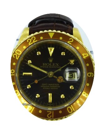 Rolex Vintage GMT Master Yellow Gold Bro...