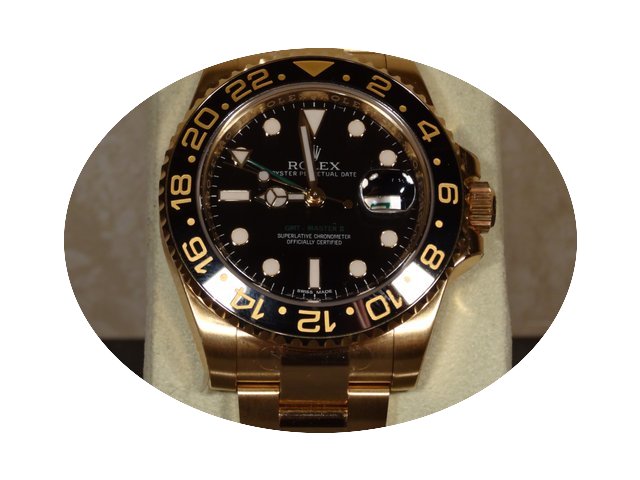 Rolex 18K gold Gmt Master ii 116718LN...