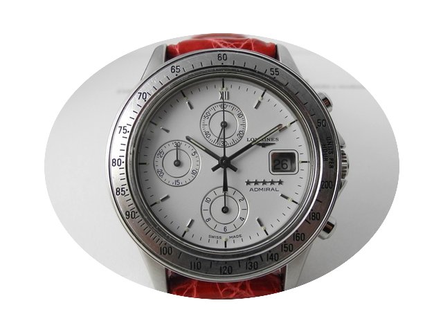Longines admiral chronograph steel autom...