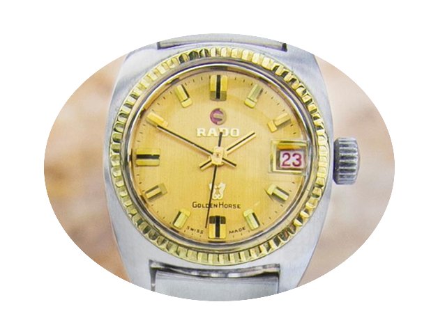 Rado Golden Horse Date Vintage Rare Swis...