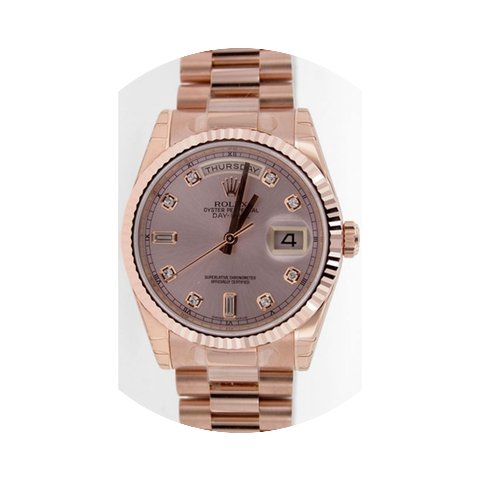 Rolex Day-Date 118235 18K Rose Gold Men'...