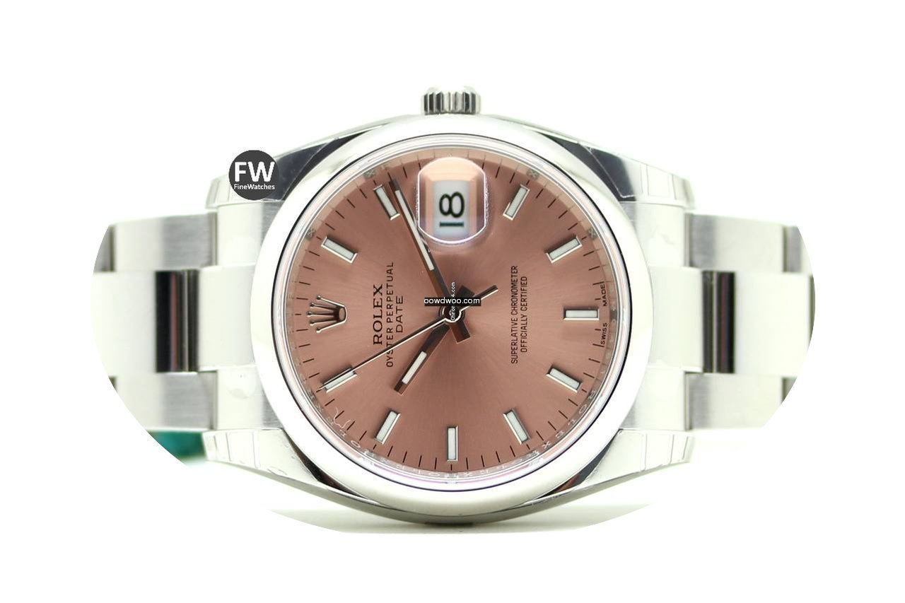 Rolex Oyster Perpetual Date 34 New Pink ...