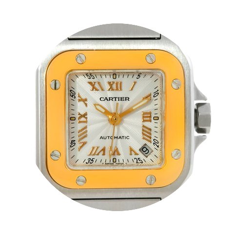 Cartier Santos Small Steel 18k Yellow Go...
