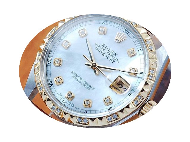 Rolex MOP Gold & S/S Pearl Diamond A...