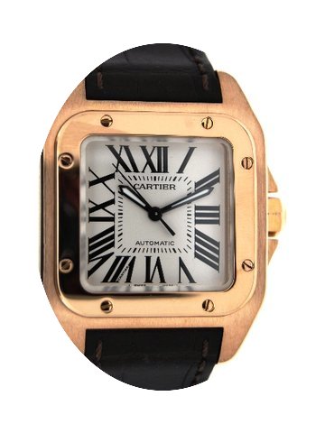 Cartier Santos 100 18K Solid Rose Gold...