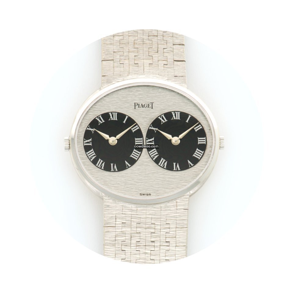 Piaget White Gold Dual Timezone Watch Re...