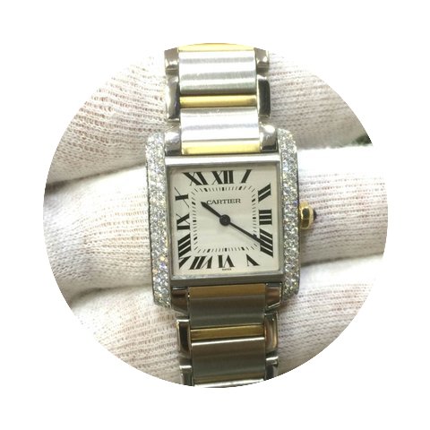 Cartier Tank 2301 25mm SS/18k Yellow Gol...