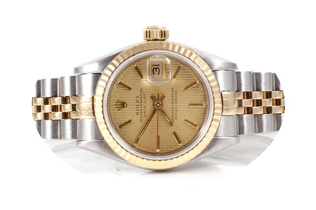Rolex Ladies 18K/SS Datejust - Champagne...