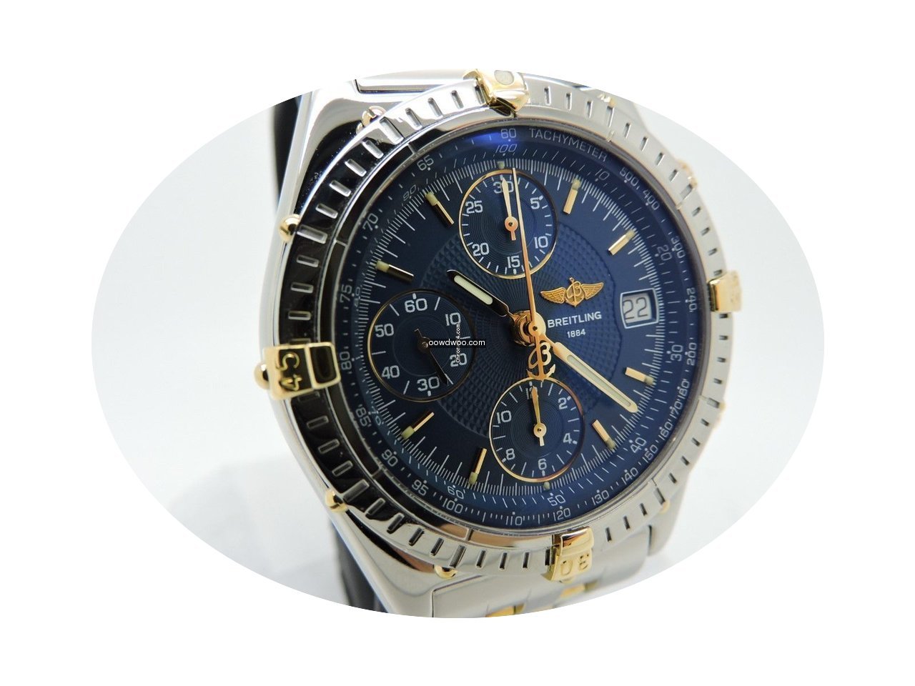 Breitling CHRONOMAT 2 TONE 18K GOLD STAI...