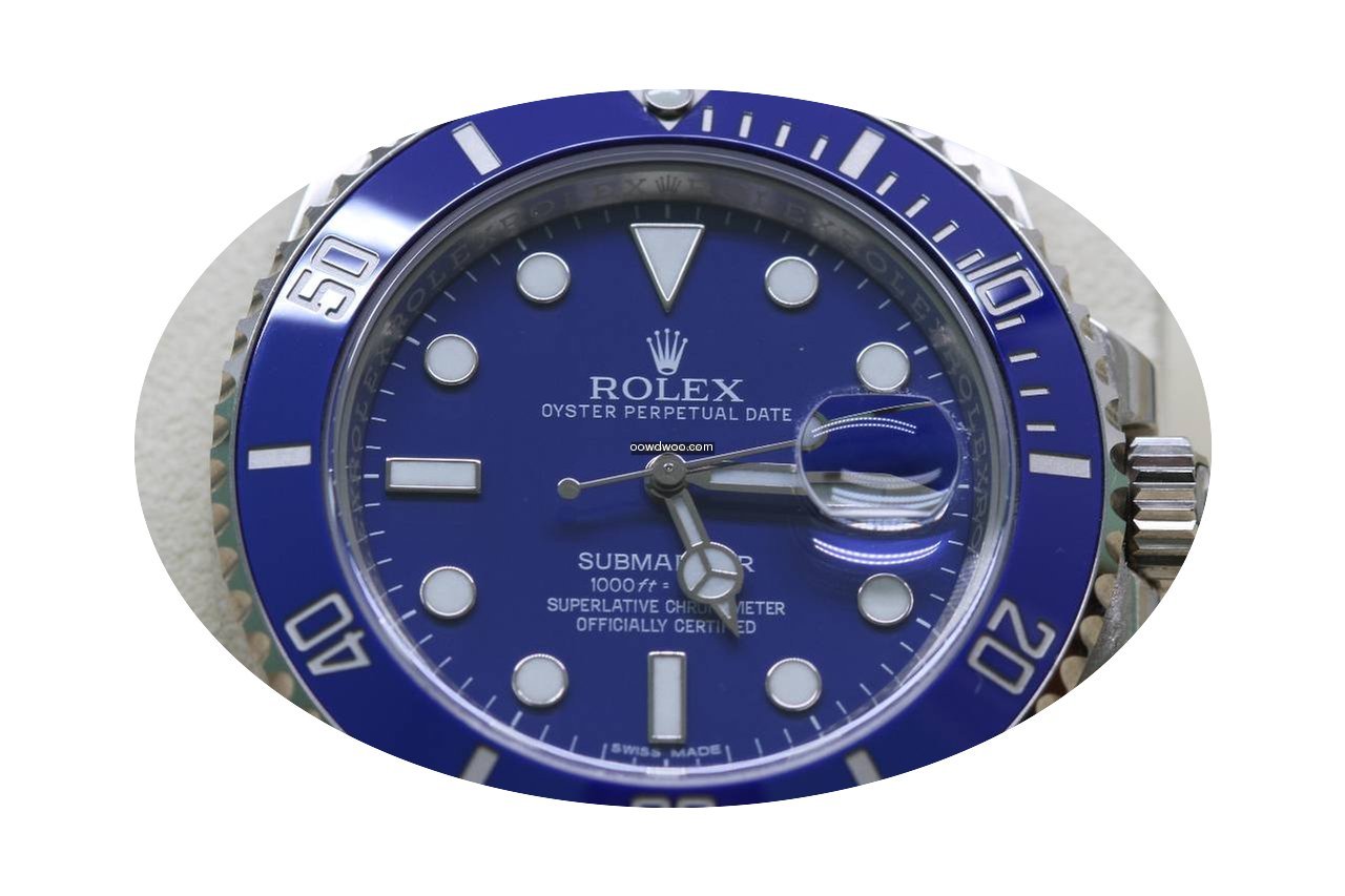 Rolex 116619LB Submariner Date blue. Whi...