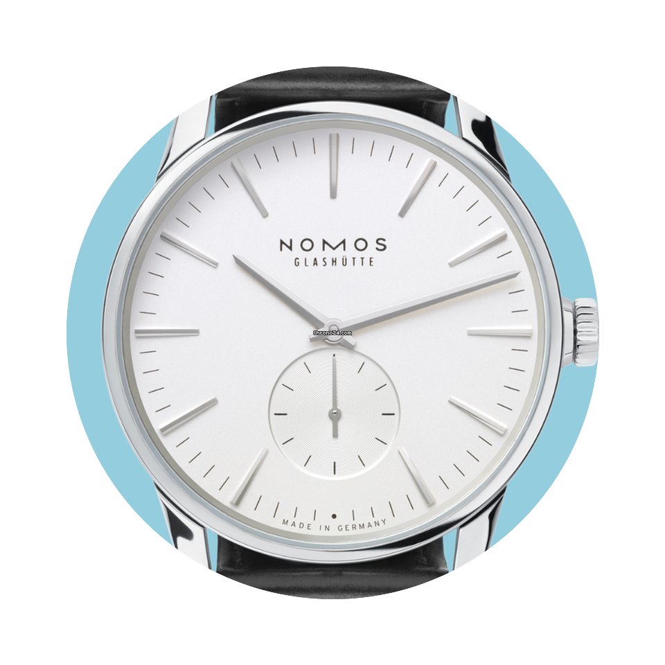 Nomos Glashütte Zürich weiß Edelstahl...
