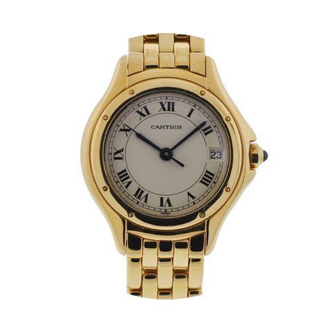 Cartier Cougar Watch Ladies 18k Yellow G...