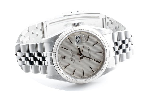 Rolex Mens 16234 Datejust - Silver Tapes...